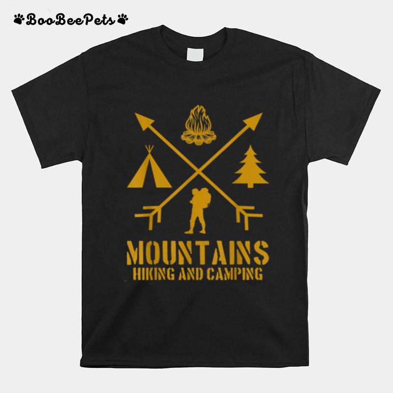 Mountains Hiking And Camping Outdoors Wilderness Lifestyle T-Shirt