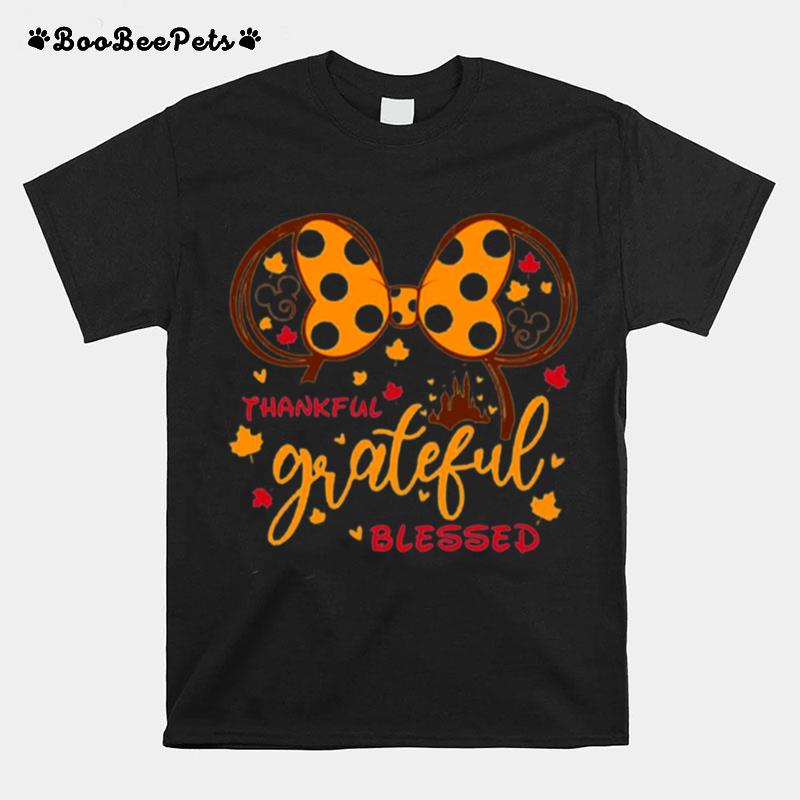 Mouse Thankful Grateful Blessed Disney Thanksgivings T-Shirt