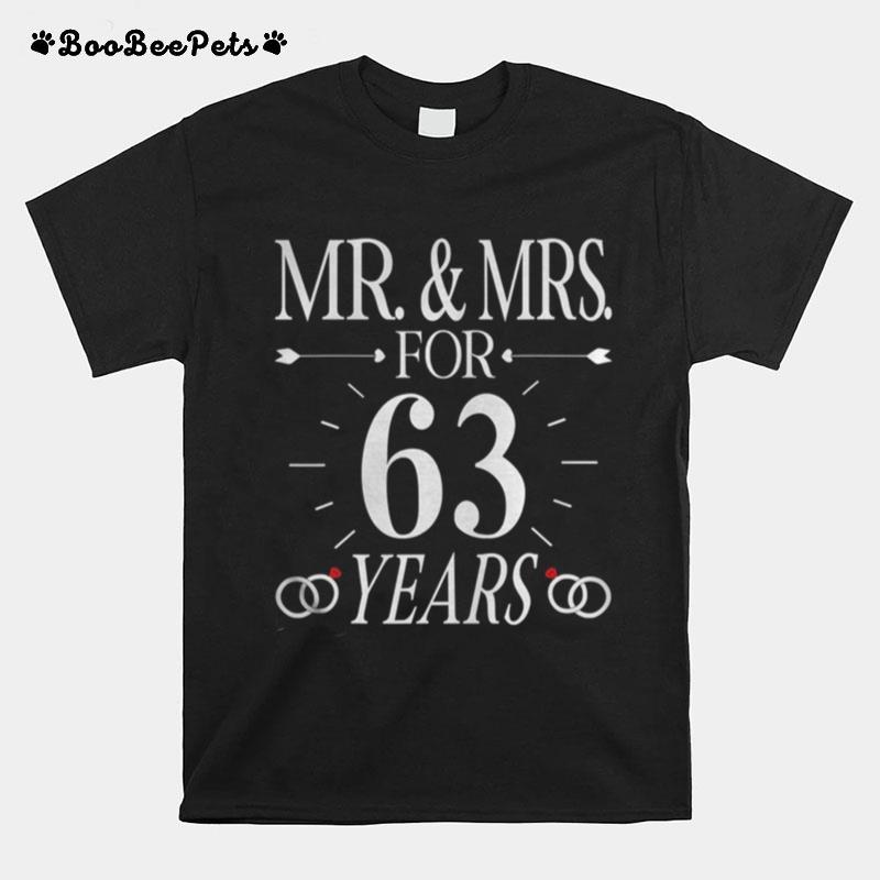 Mr. Mrs. For 63 Years 63Th Wedding Anniversary Matching T-Shirt