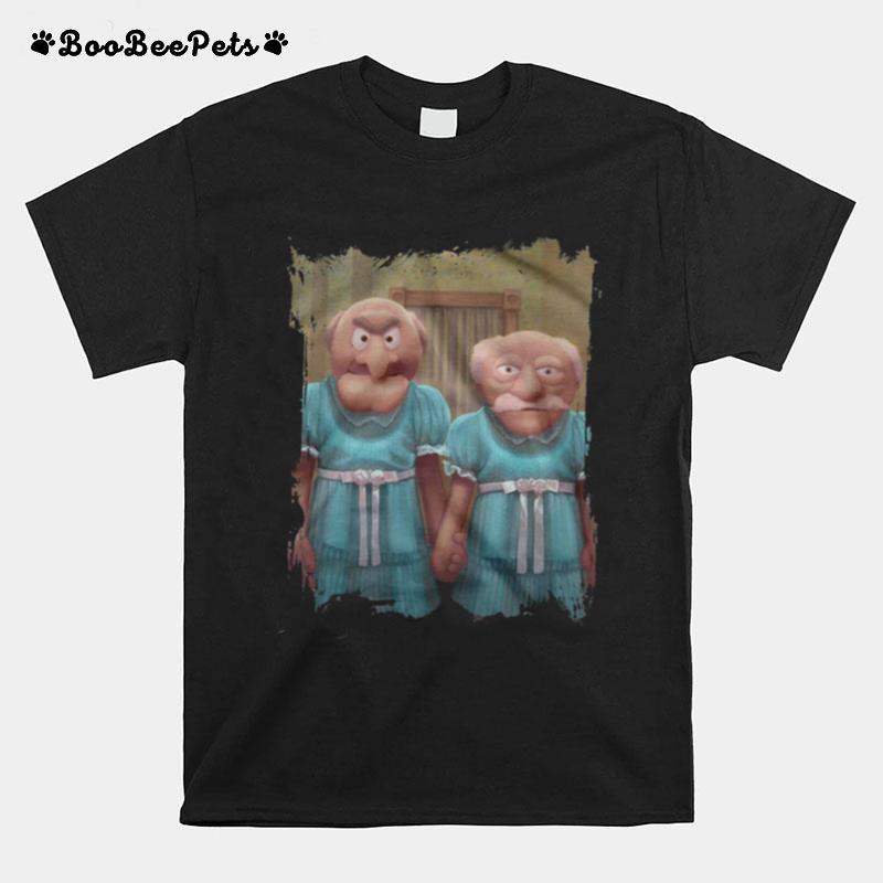 Muppet Maniac Statler And Waldorf As The Grady Twins T-Shirt