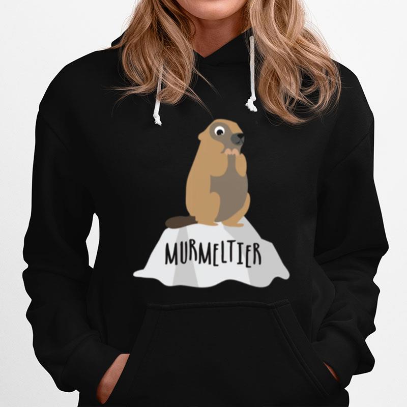 Murmeltier Auf Felsen Berge Natur Hoodie