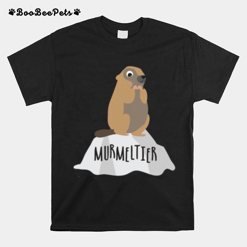 Murmeltier Auf Felsen Berge Natur T-Shirt