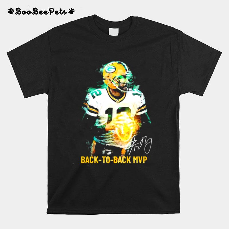 Mvp Aaron Rodgers Signature Nfl Fan Green Bay Packers T-Shirt