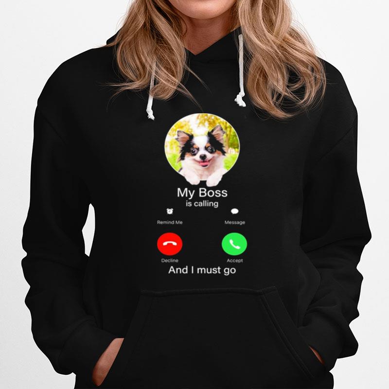 My Boss Is Calling Remind Me Message Decline Accept And I Must Go Hoodie