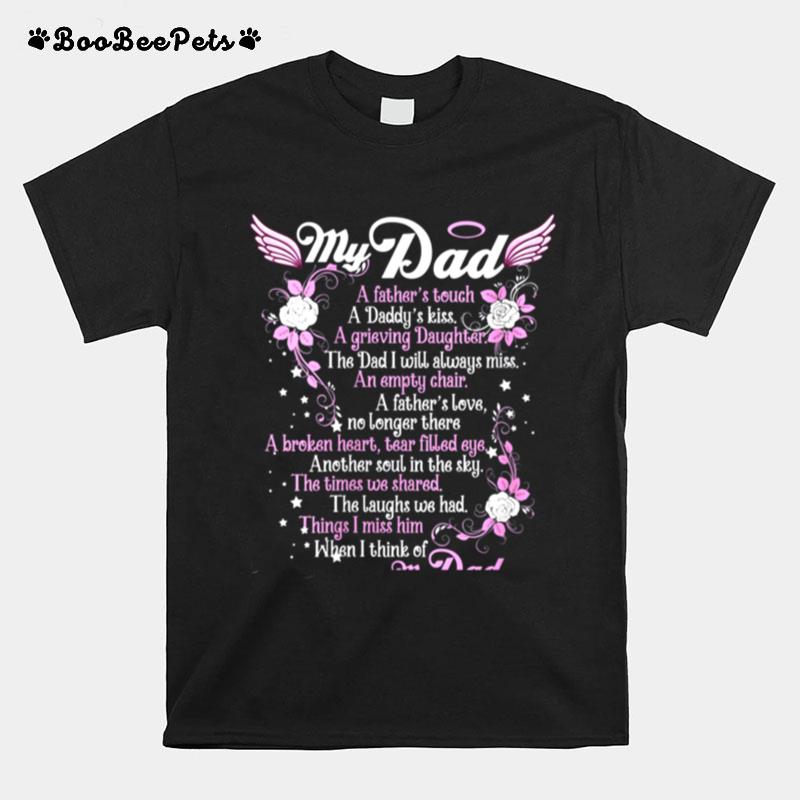 My Dad Is My Guardian Angel Daddys Girl Fathers Memories T-Shirt