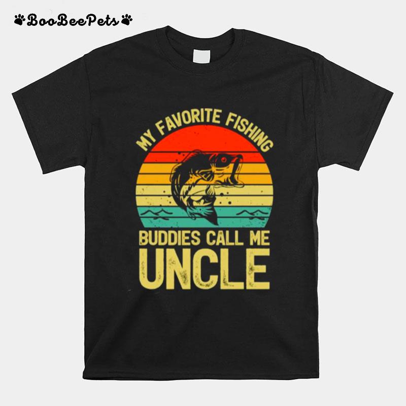 My Favorite Fishing Buddies Call Me Uncle Vintage T-Shirt