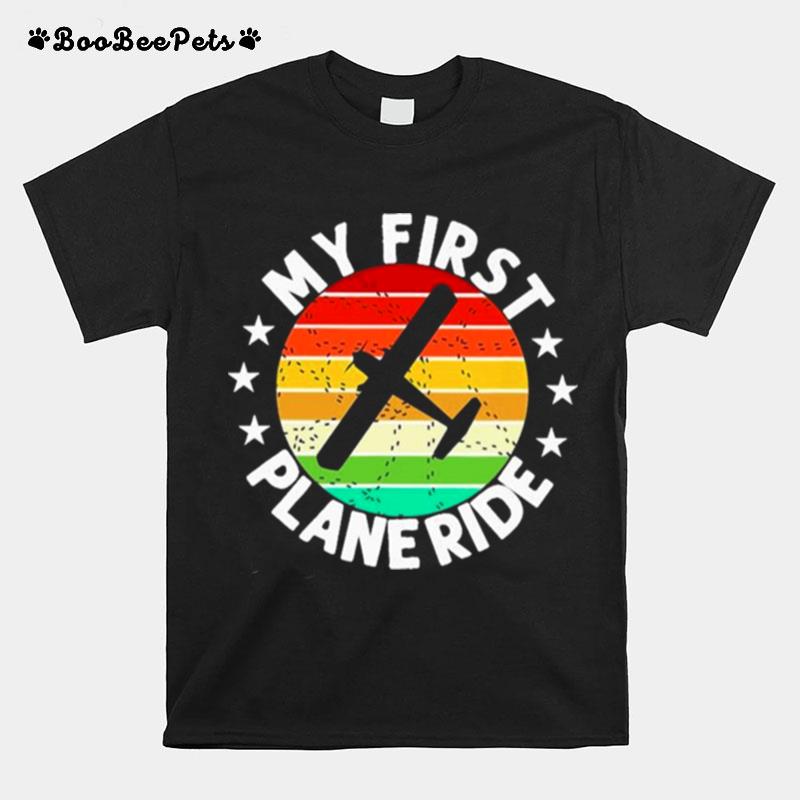 My First Plane Ride Retro Vintage T-Shirt