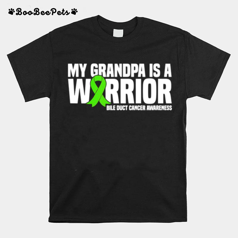 My Grandpa Is A Warrior Bile Duct Cancer Awareness T-Shirt