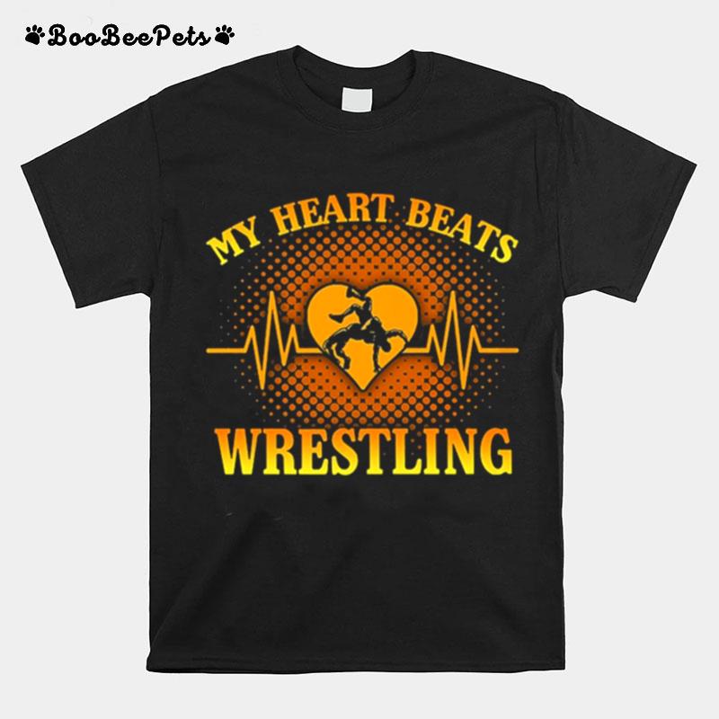 My Heart Beats Wrestling T-Shirt