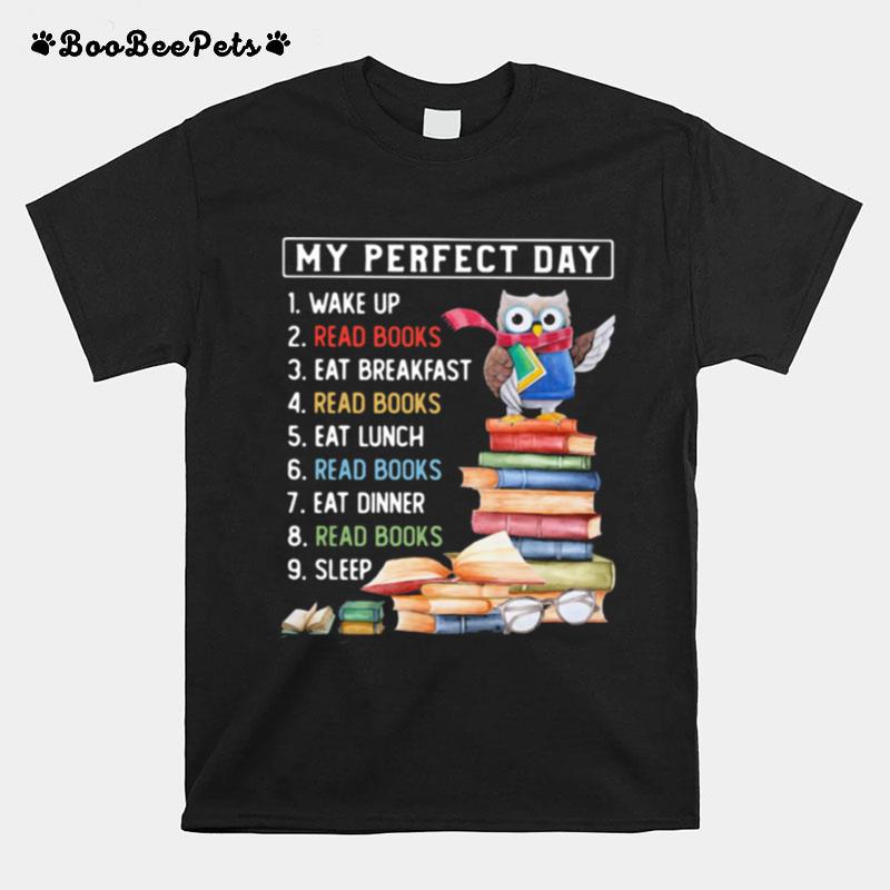 My Perfect Day Book Owl T-Shirt