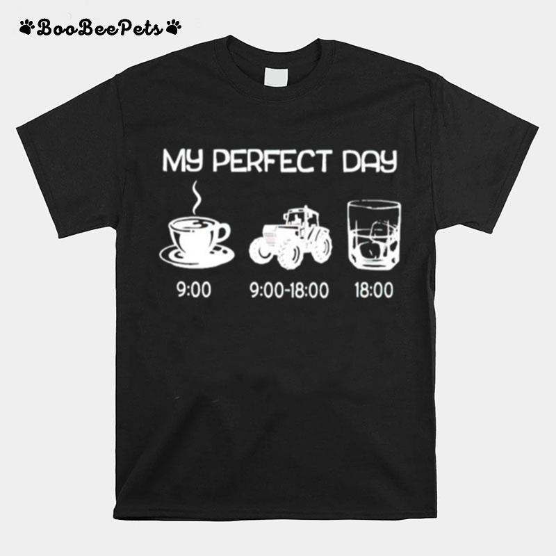 My Perfect Day Coffee Tractor Bourbon T-Shirt