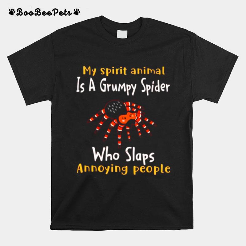 My Spirit Animal Is A Grumpy Spider Who Slaps Annoying People T-Shirt