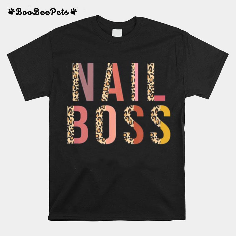 Nail Boss Leopard Print Nail Teach T-Shirt