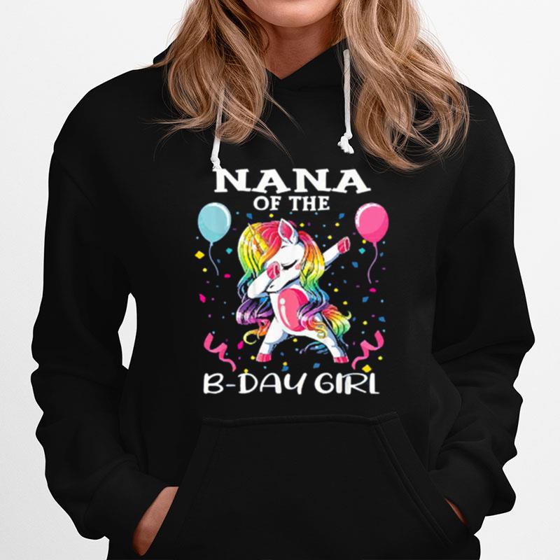 Nana Of The Birthday Girl Unicorn Dabbing Party Hoodie