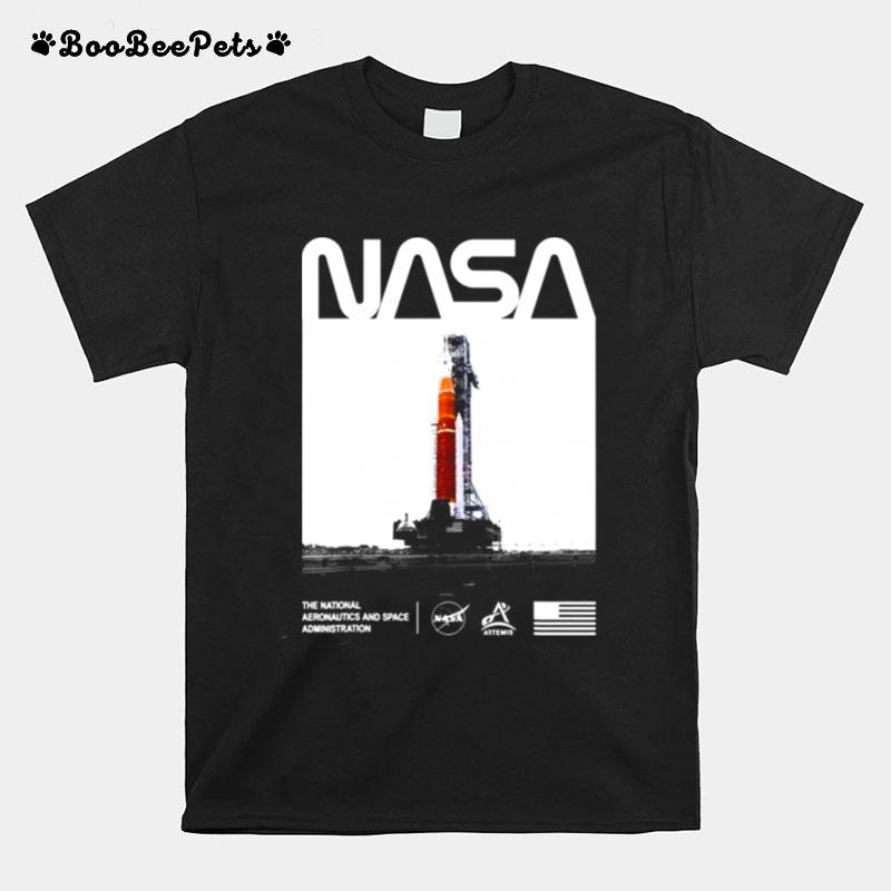 Nasa Artemis Sls Space Launch System Worm Insignia Logo T-Shirt