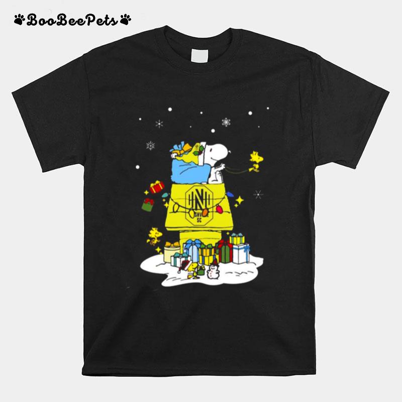 Nashville Sc Santa Snoopy Wish You A Merry Christmas 2022 T-Shirt