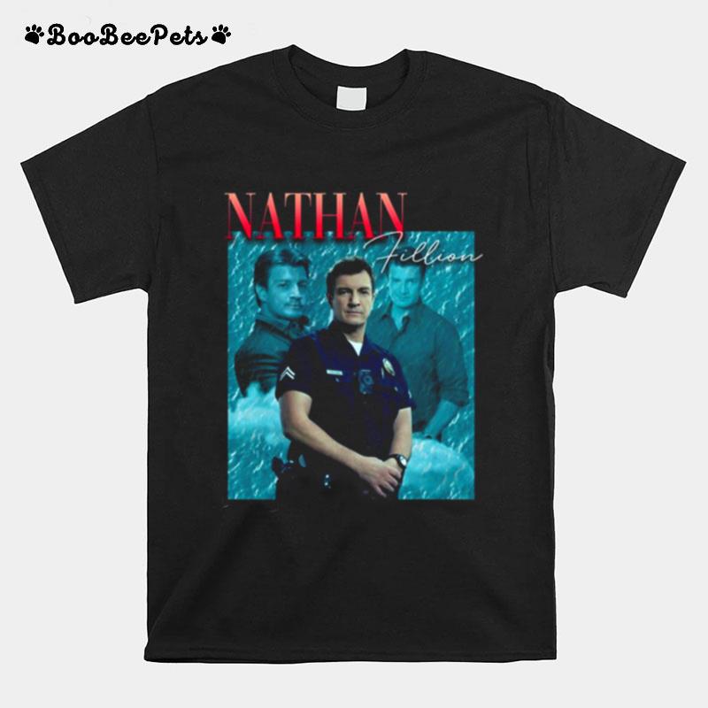 Nathan Fillion Retro 80S The Rookie Tv Show T-Shirt