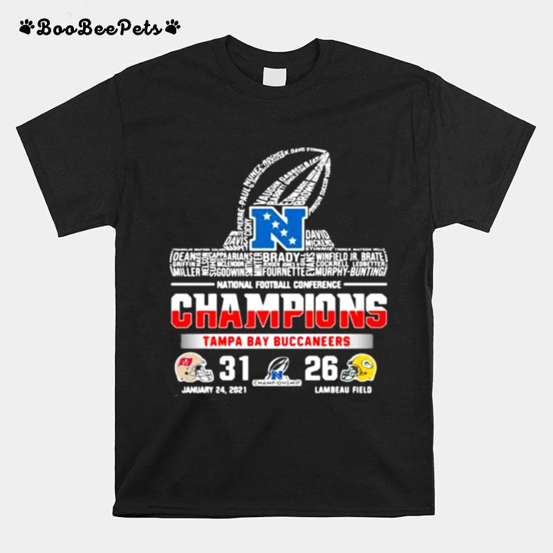 National Football Conference Champions Tampa Bay Buccaneers Win Green Bay Packers T-Shirt