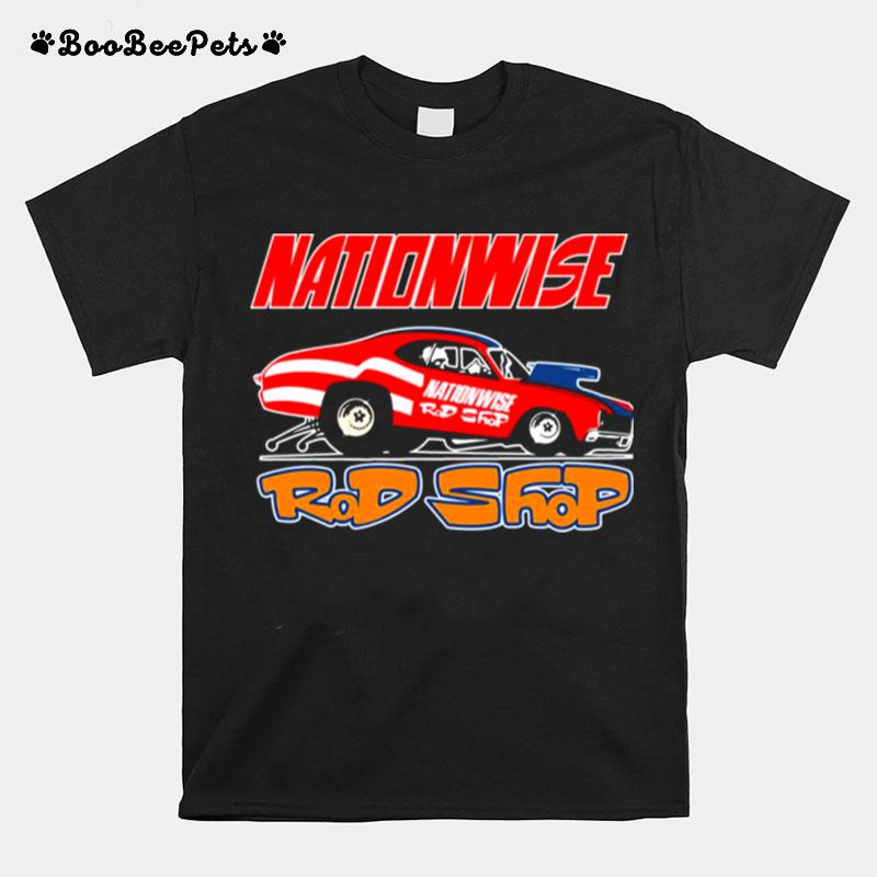 Nationwise Rod Shop Speed Shop 1970S Retro T-Shirt