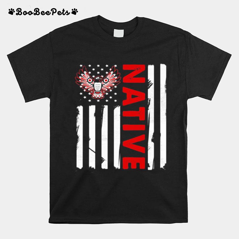 Native Eagle Americam Flag T-Shirt