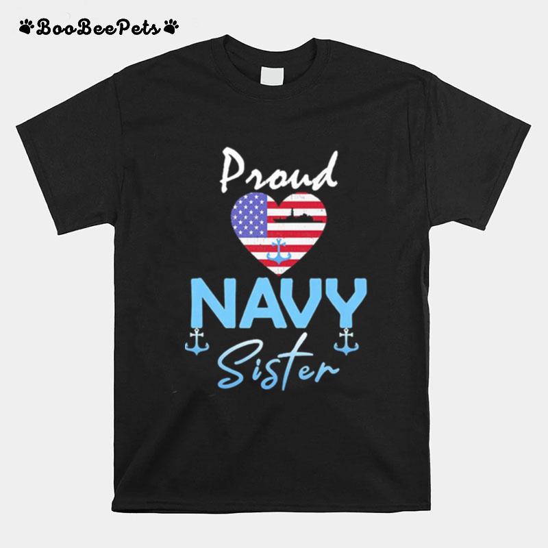 Navy Us Veterannavy Sisterproud Navy Sister T-Shirt