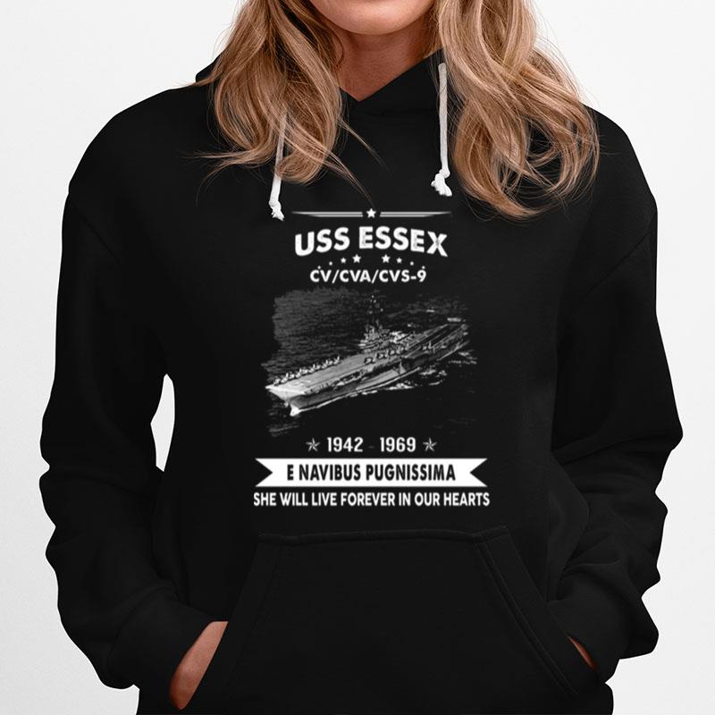 Navy Uss Essex Cv 9 Military Army Hoodie