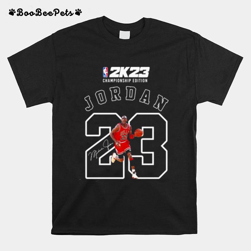 Nba 2K23 Championship Edition Michael Jordan 23 Signature T-Shirt