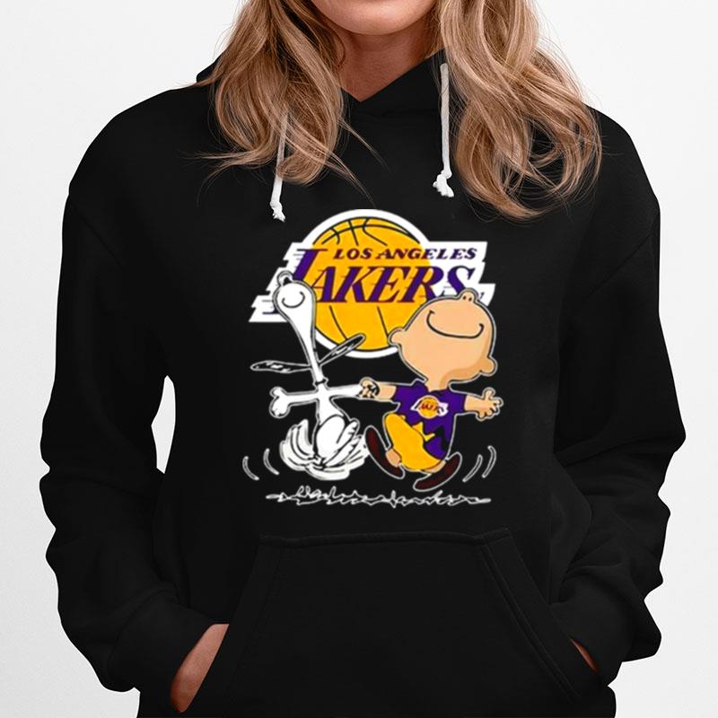 Nba Los Angeles Lakers Charlie Brown Snoopy Dancing Hoodie
