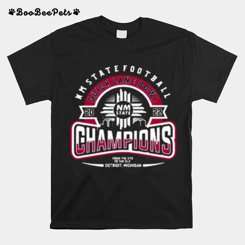 Ncaa 2022 Quick Lane Bowl Champions New Mexico State Youth T-Shirt