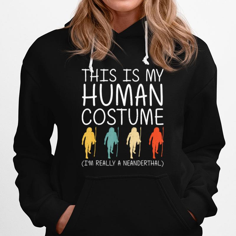 Neanderthal Halloween Human Costume Primate Easy Diy Gift Hoodie