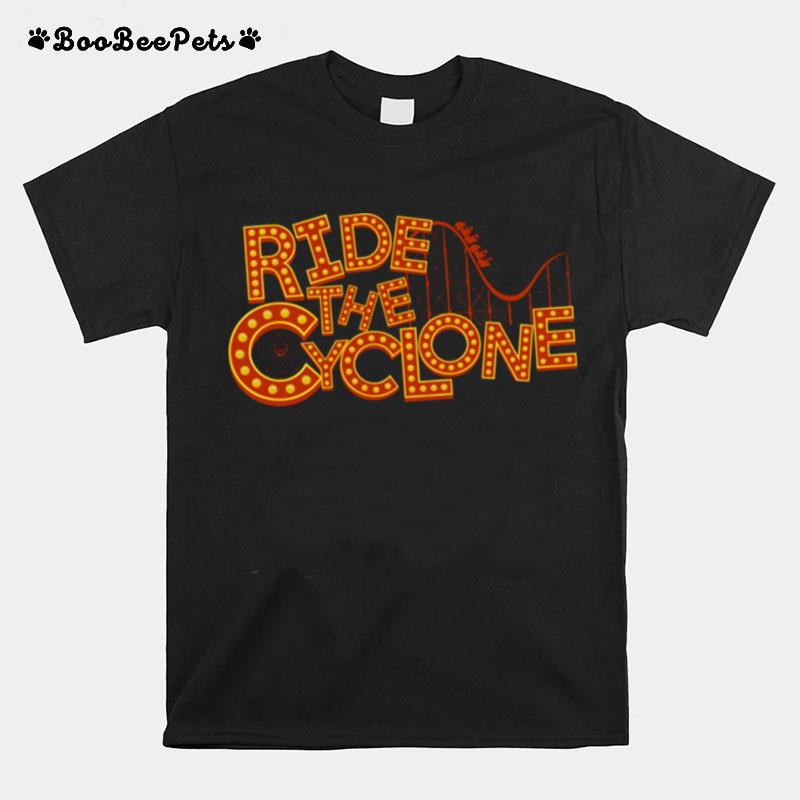 Neon Lights Design Ride The Cyclone T-Shirt