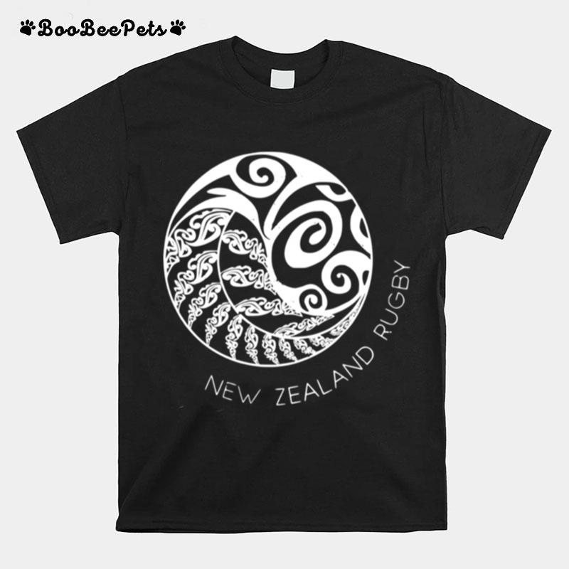 Neuseeland Rugby Maori Inspiriert Kiwi Silberfarn T-Shirt