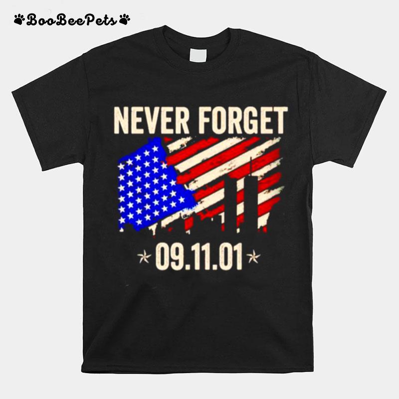 Never Forget 911 20Th Anniversary Patriot Day T-Shirt