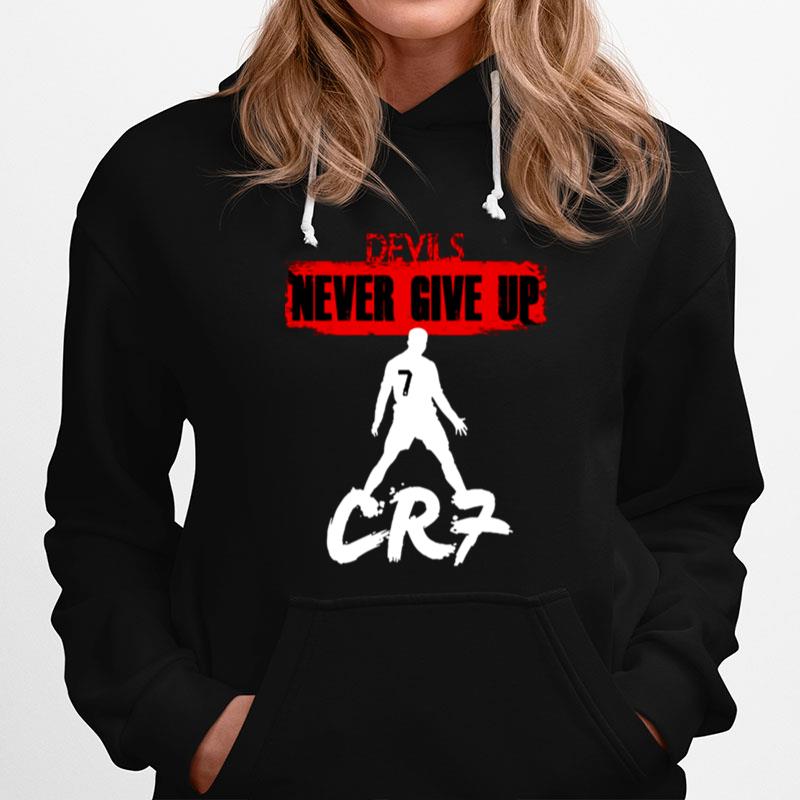 Never Give Up Devils Manchester Utd Hoodie