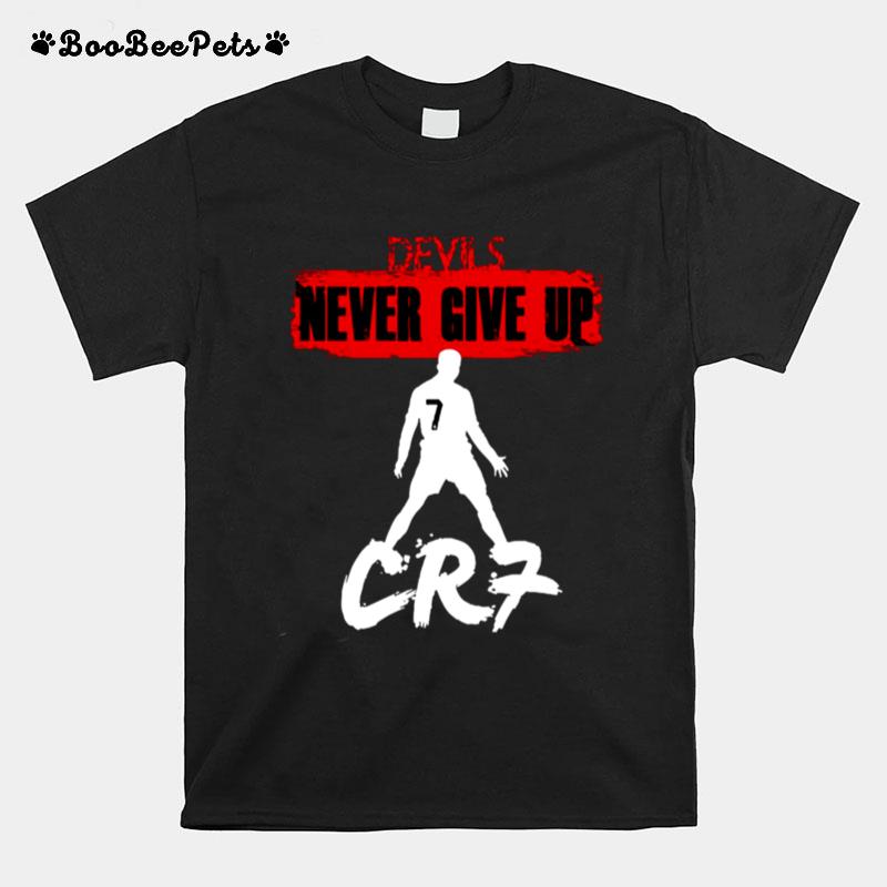 Never Give Up Devils Manchester Utd T-Shirt