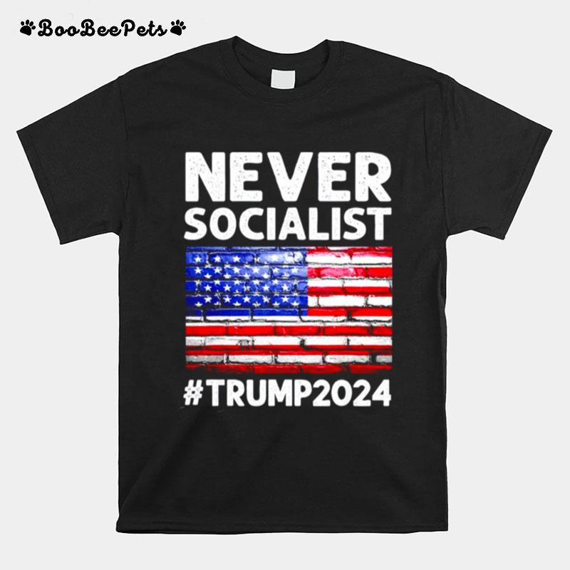 Never Socialist Trump 2024 T-Shirt
