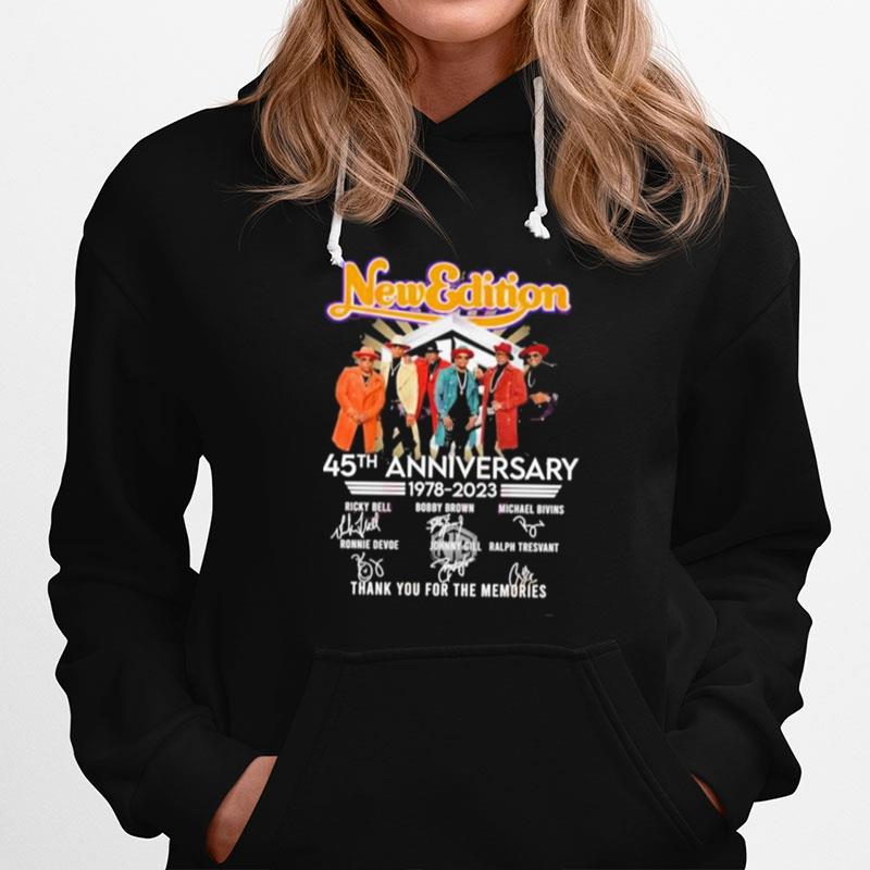 New Edition 45Th Anniversary 1978 - 2023 Thank You For The Memories Hoodie