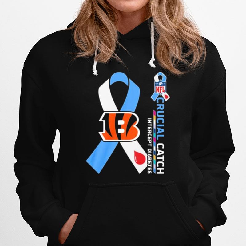 Nfl Cincinnati Bengals Crucial Catch Intercept Diabetes Hoodie