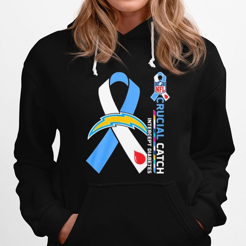 Nfl Los Angeles Chargers Crucial Catch Intercept Diabetes Hoodie