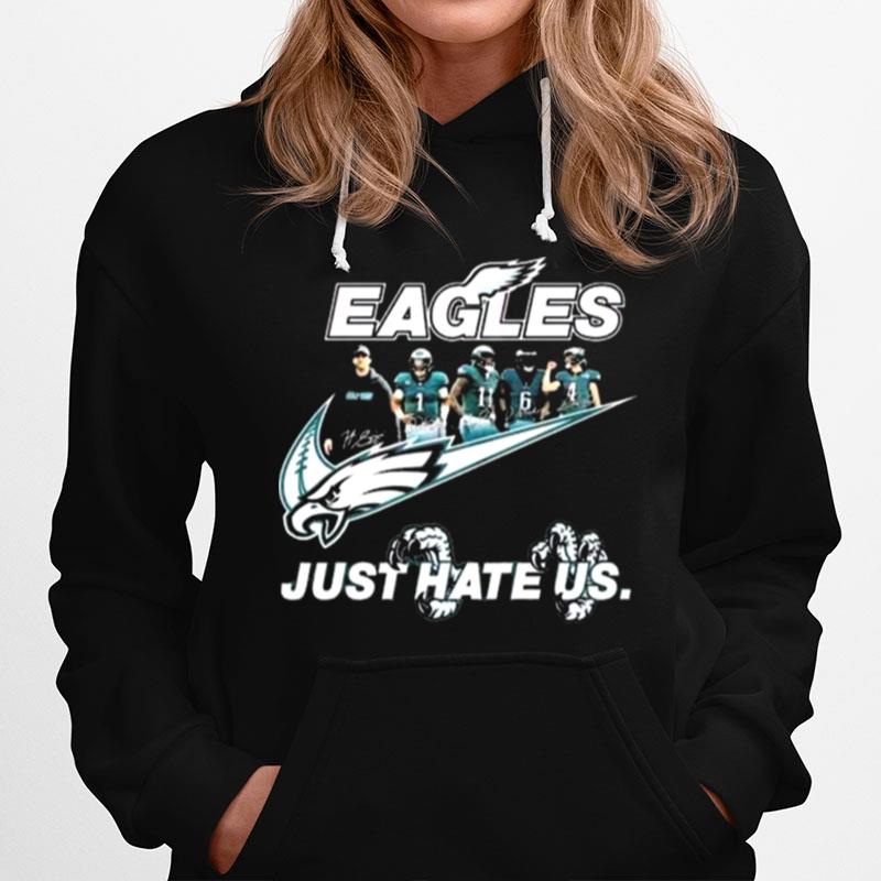 Nfl Philadelphia Eagles Just Hate Us Signatures Hoodie