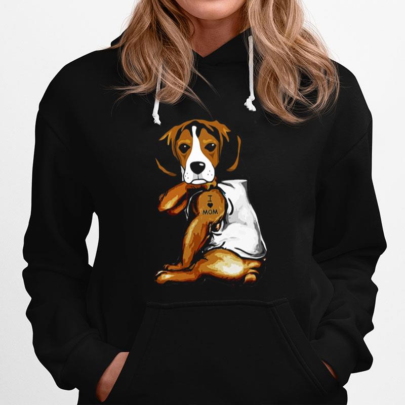 Nice The Beagle Dog I Love Mom Hoodie