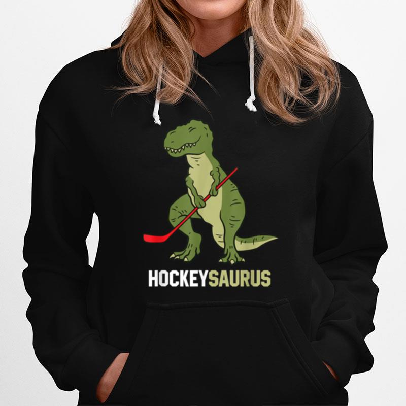 Niedlicher Dinosaurier Eishockey Dinosaurier Hockeysaurus Hoodie