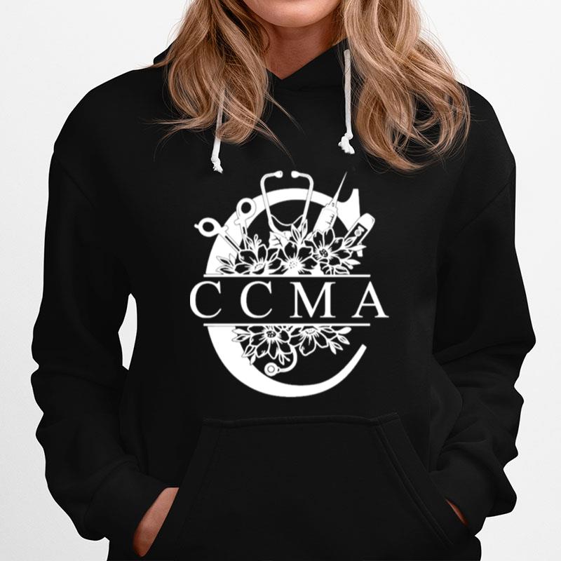 Nurse Split Floral Frame Ccma Hoodie