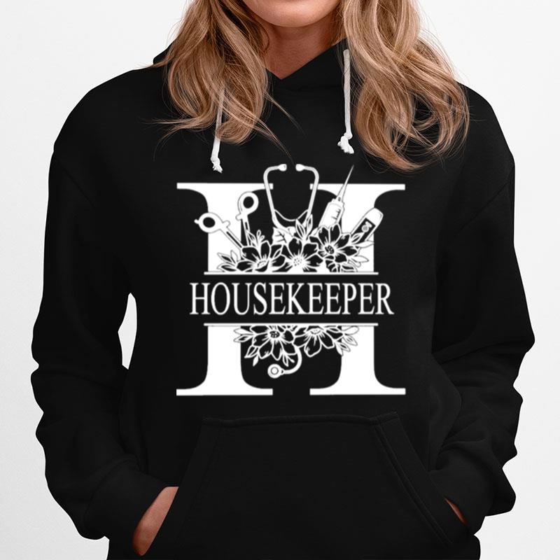 Nurse Split Floral Frame Housekeeper Hoodie