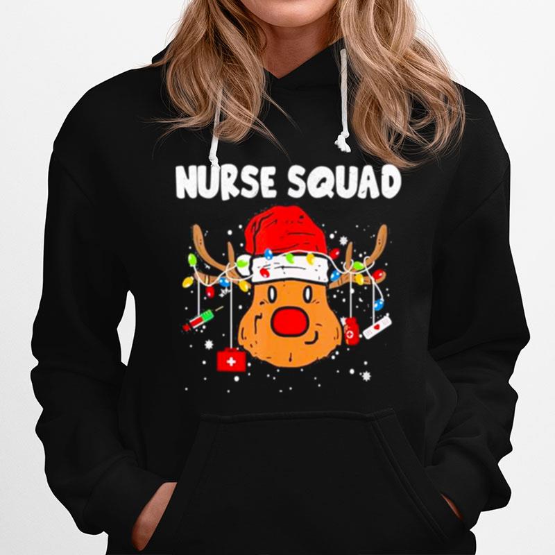 Nurse Squad Reindeer Christmas Nurse Xmas Christmas Light Hoodie