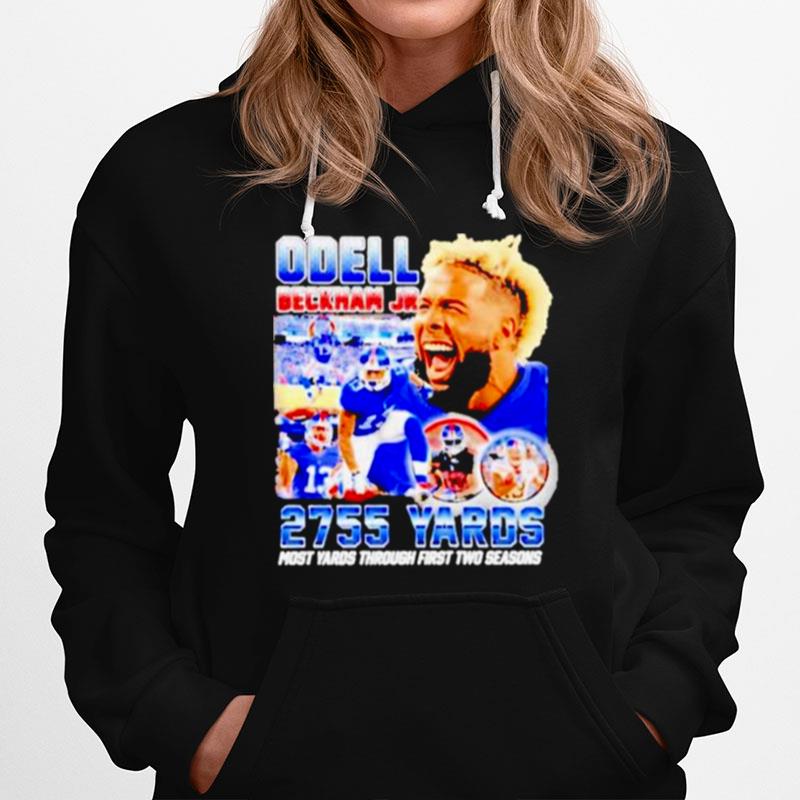 Odell Beckham Jr 2755 Yards Most Yards Through Hoodie