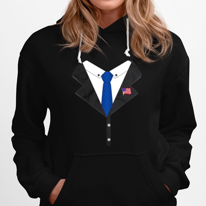 Oe Biden Halloween Costume Suit And Tie Hoodie