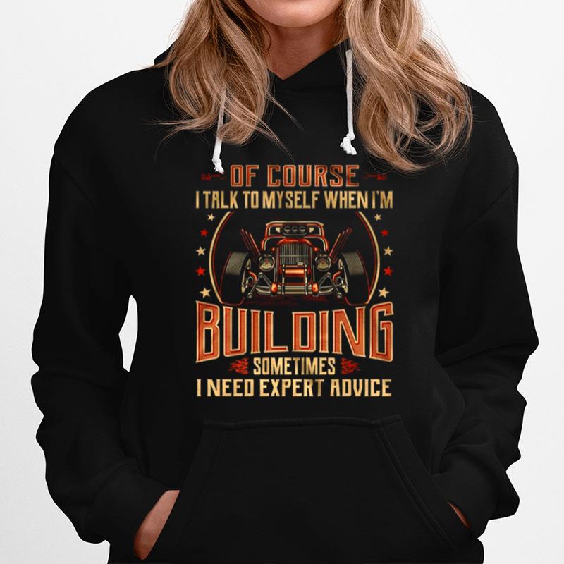 Of Course I Talk To Myself When Im Building Sometimes I Need Expert Advice Hoodie