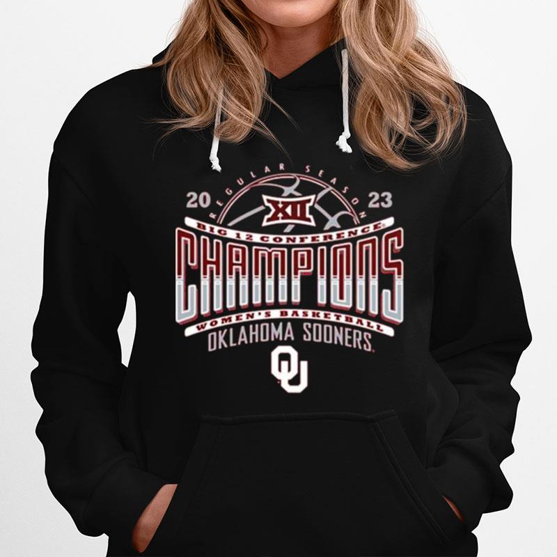 Oklahoma Sooners Crimson 2023 Big 12 Womens Basketball Champions Hoodie