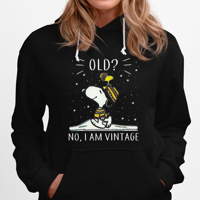 Old No I Am Vintage Snoopy And Woodstock Hoodie